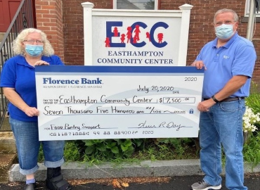 Donation check for Easthampton Community Center