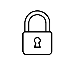 Icon of a padlock