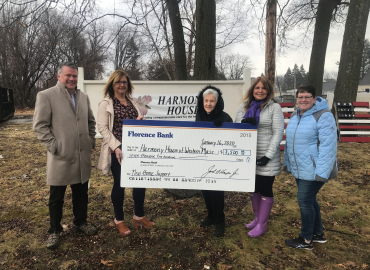 Donation presentation to Harmony House